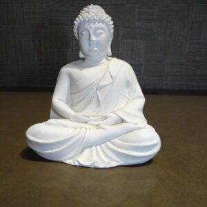 MEDITATING BUDDHA (WHITE 6 INCH)