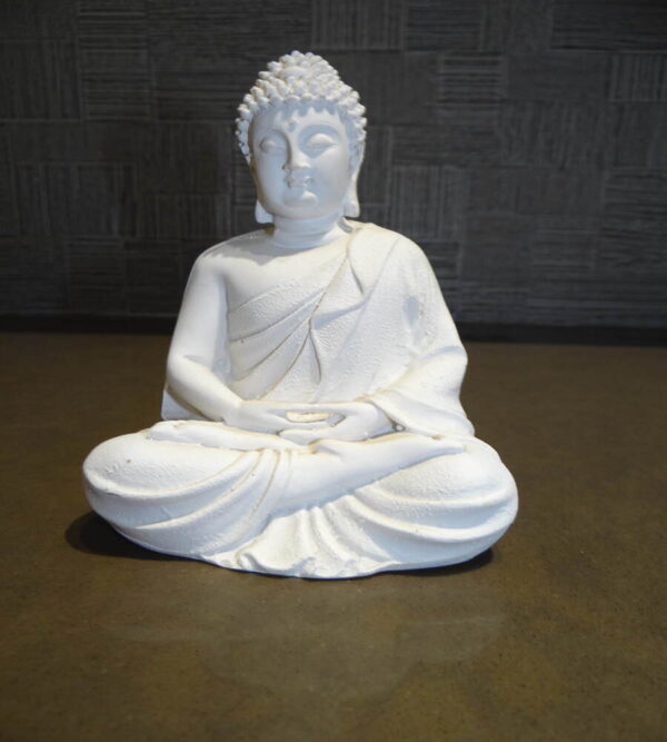 MEDITATING BUDDHA (WHITE 6 INCH)