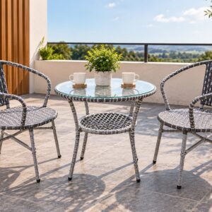 Korex 3 Piece Outdoor Bistro Set for Patio, Garden & Terrace