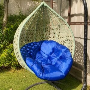 Egg Shaped Hanging Swing Chair with Stand - Outdoor Jhula for Garden, Balcony & Indoor