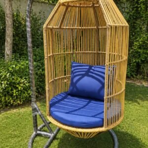 Korex Lantern Style Hanging Swing Chair with Stand - Cage Jhula for Garden, Balcony & Patio